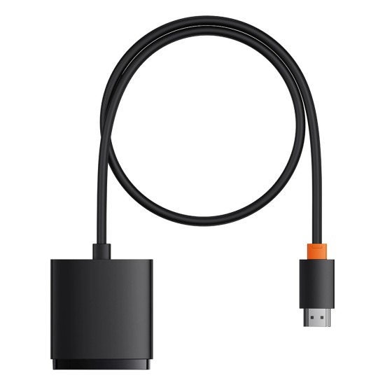 Baseus AirJoy 2in1 4K 60Hz bi-directional HDMI adapter with built-in 1m cable - black