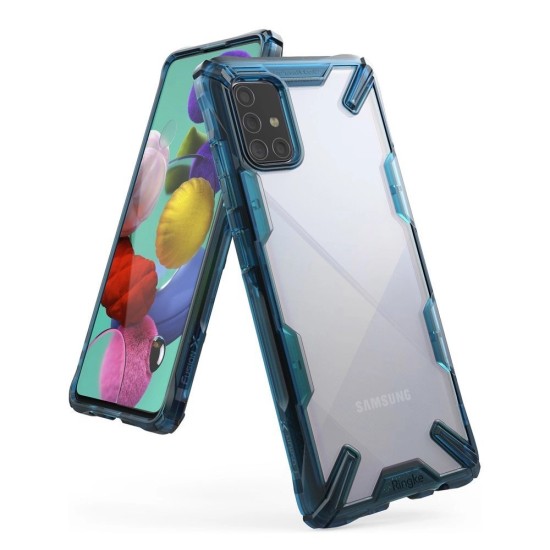 Ringke Fusion X durable PC Case with TPU Bumper for Samsung Galaxy M31s blue (FUSG0064)
