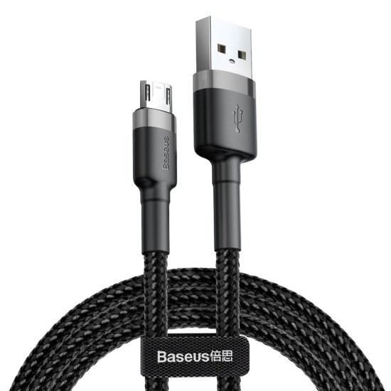Baseus Cafule Cable durable nylon cable USB / micro USB 2A 3M black-gray (CAMKLF-HG1)