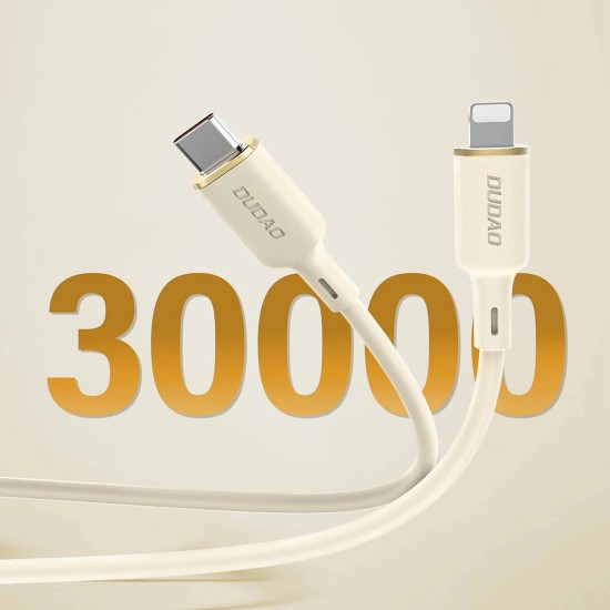 Dudao L7SE 3in1 cable USB-C - USB-C / Lightning / micro USB 66W 1.2m - beige