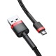 Baseus Cafule Cable durable nylon cable USB / micro USB 1.5A 2M black-red (CAMKLF-C91)