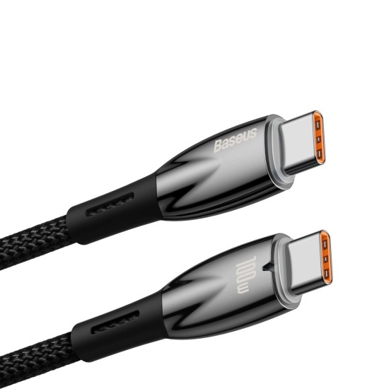 Baseus Glimmer Series Fast Charging Cable USB-C 480Mbps PD 100W 1m Black