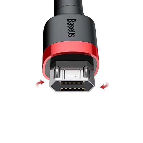Baseus Cafule Cable durable nylon cable USB / micro USB 2A 3M black-gray (CAMKLF-HG1)